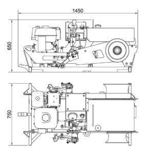 Dimensiones cabrestante 101S1 de TE.M.A.