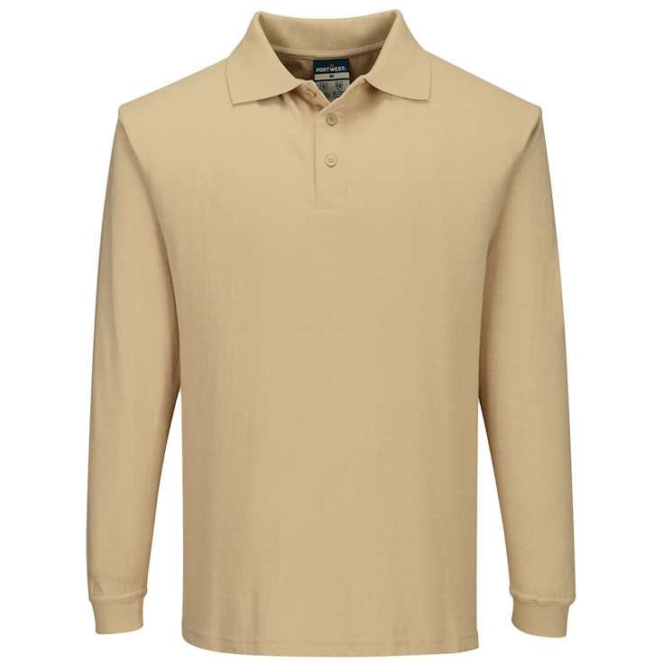 FR10 – Polo Modaflame de manga larga, Canela