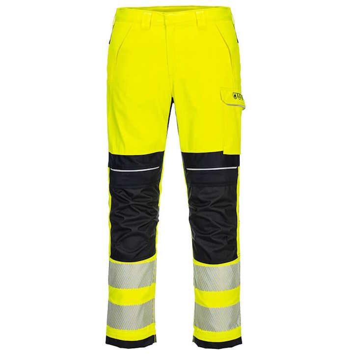 FR406 – Pantalón PW3 FR Modaflame Hi-Vis Work Amarillo/Negro
