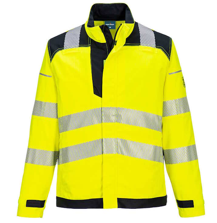 FR714 – Chaqueta PW3 FR Modaflame Hi-Vis Work Amarillo/Negro