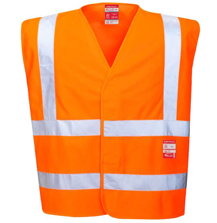 FR75 Chaleco Ignífugo Alta Visibilidad Naranja