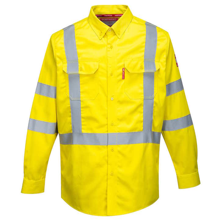 FR95 – Camisa de alta visibilidad y resistente a la llama Bizflame 88/12