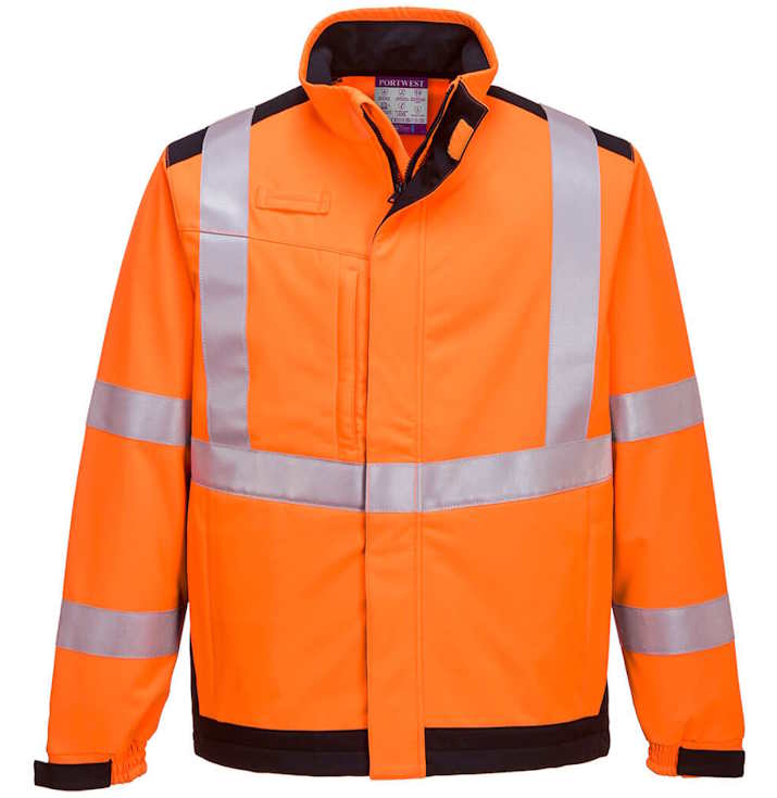 MV72 – Softshell Modaflame Multi Norm Arc Naranja/Marino